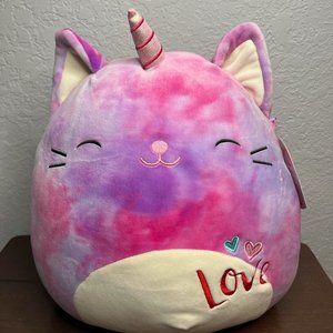Carla Caticorn Squishmallow Plush 12" Tie Dye NWT